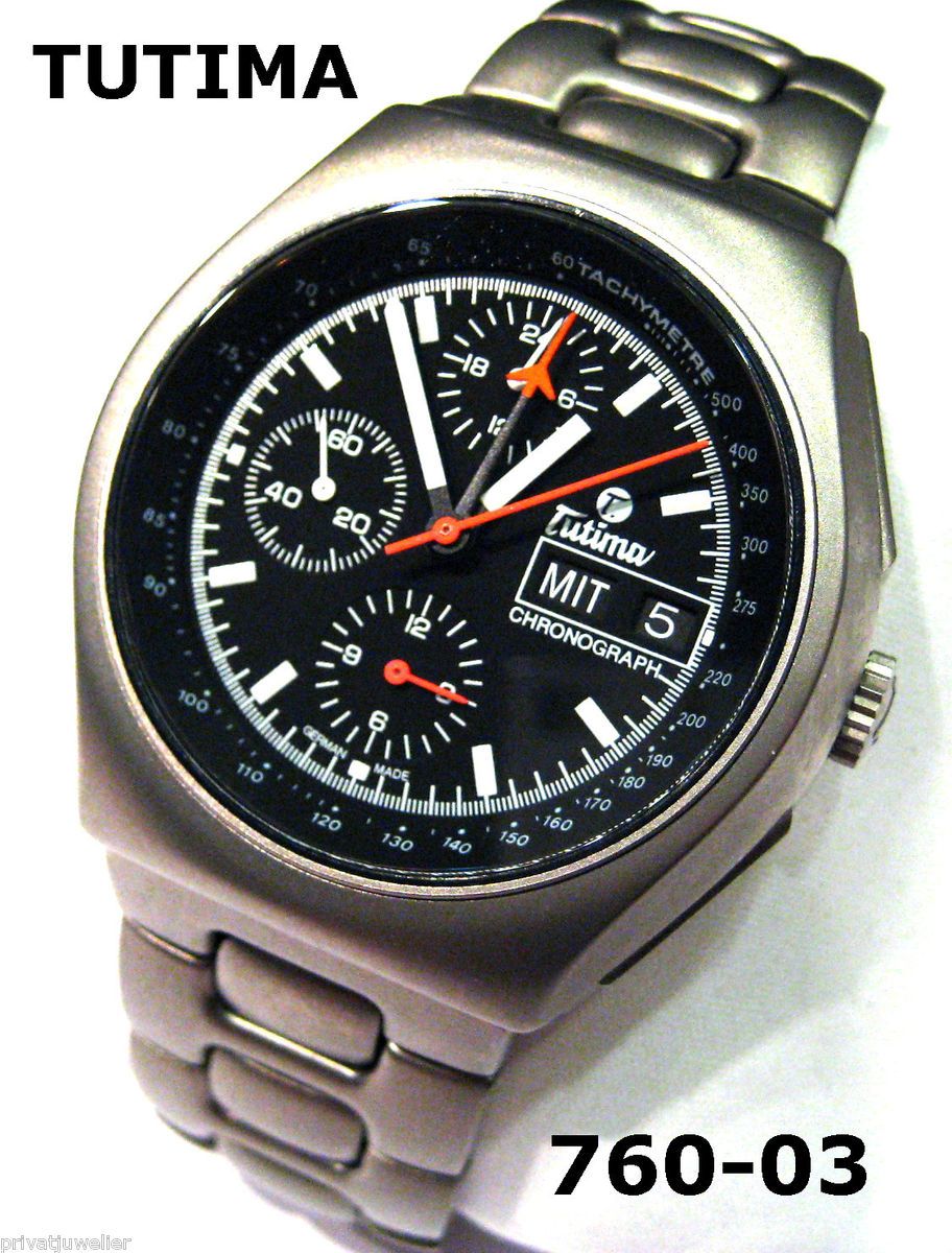 810. * NEU  TUTIMA MILITARY REINTITAN CHRONOGRAPHE TITANIUM REF.760