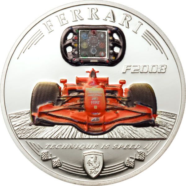 Ek // FERRARI 2008 FIBER Carbon  SILVER COIN