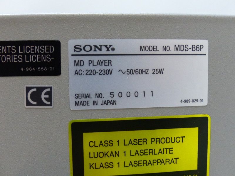 Minidisc MD Player Professional Studiogerät Broadcast (845)