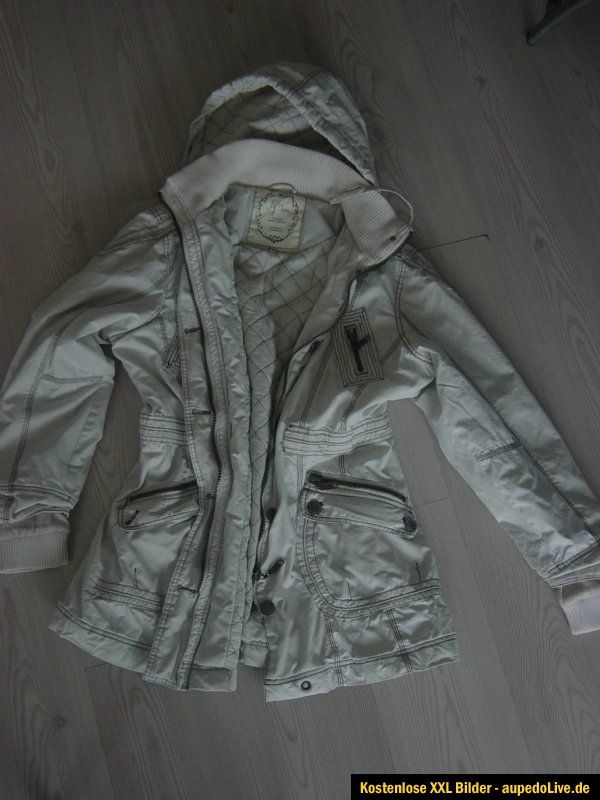 Damen Mantel/Jacke Beige gefüttert Übergang Gr.44