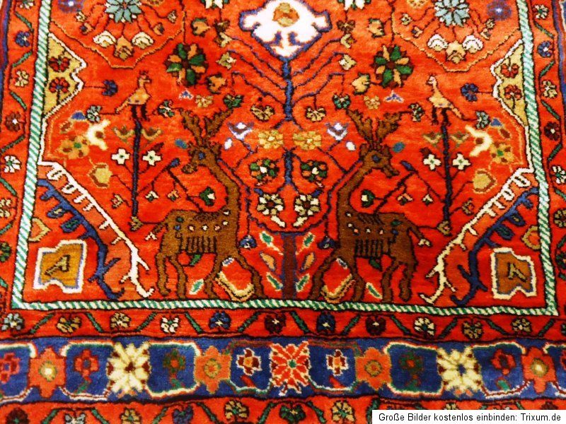 Königlicher Orientteppich w. Ghom Top Orient Teppich 197x135cm Old