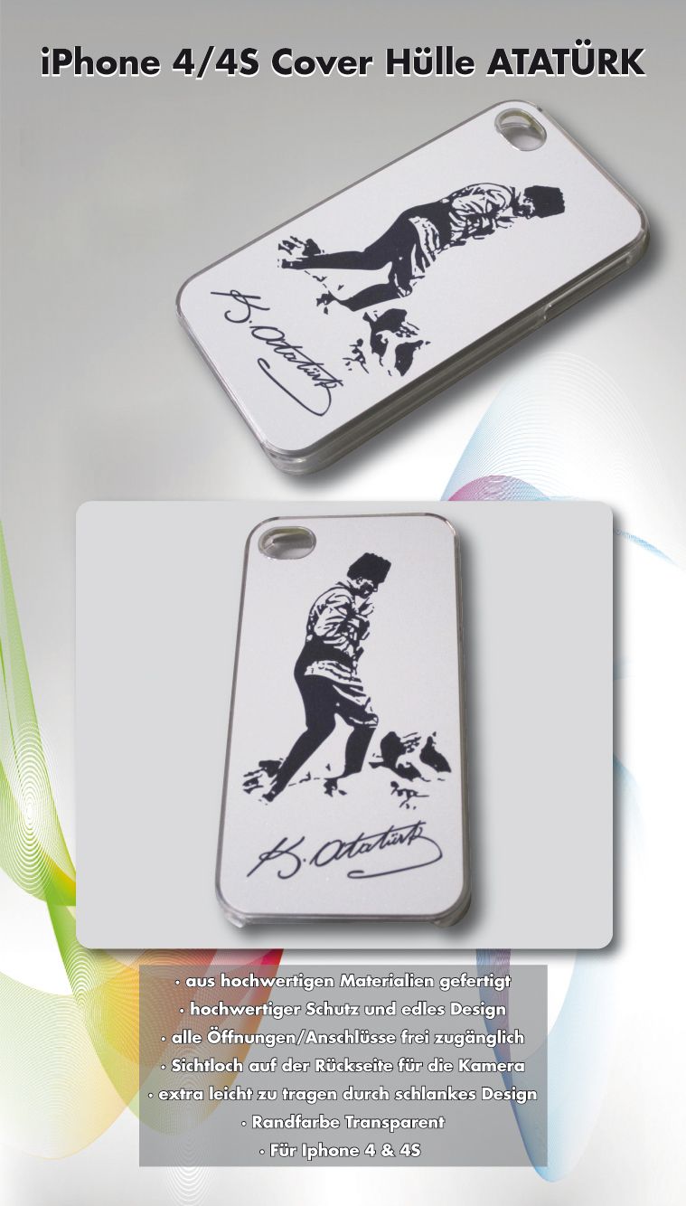 Iphone 4/4S Cover Hülle ATATÜRK Türkiye Fenerbahce Galatasaray