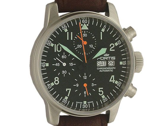 Fortis Flieger Chronograph 40mm mit Glasboden UVP 2.025,  Ungetragen