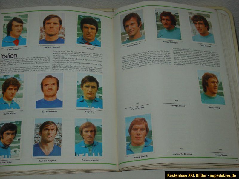 BERGMANN   FUSSBALL WM 1974 SAMMELBILDER ALBUM kein Panini/Americana