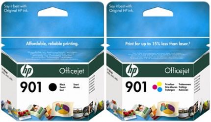 DOPPELPACK SET ORIGINAL HP 901 DRUCKERPATRONEN