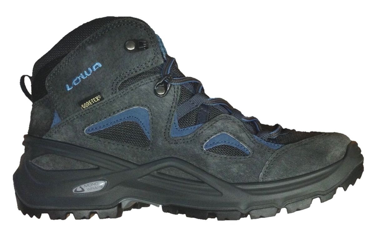 Lowa Bora GTX QC Damen Wanderschuhe Schuhe Grau Blau Anthrazit Gore