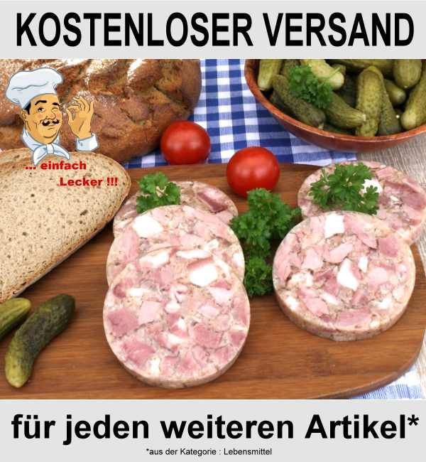 1200g SCHWARTEMAGEN Art Sülzwurst Presskopf WURST/ SMS