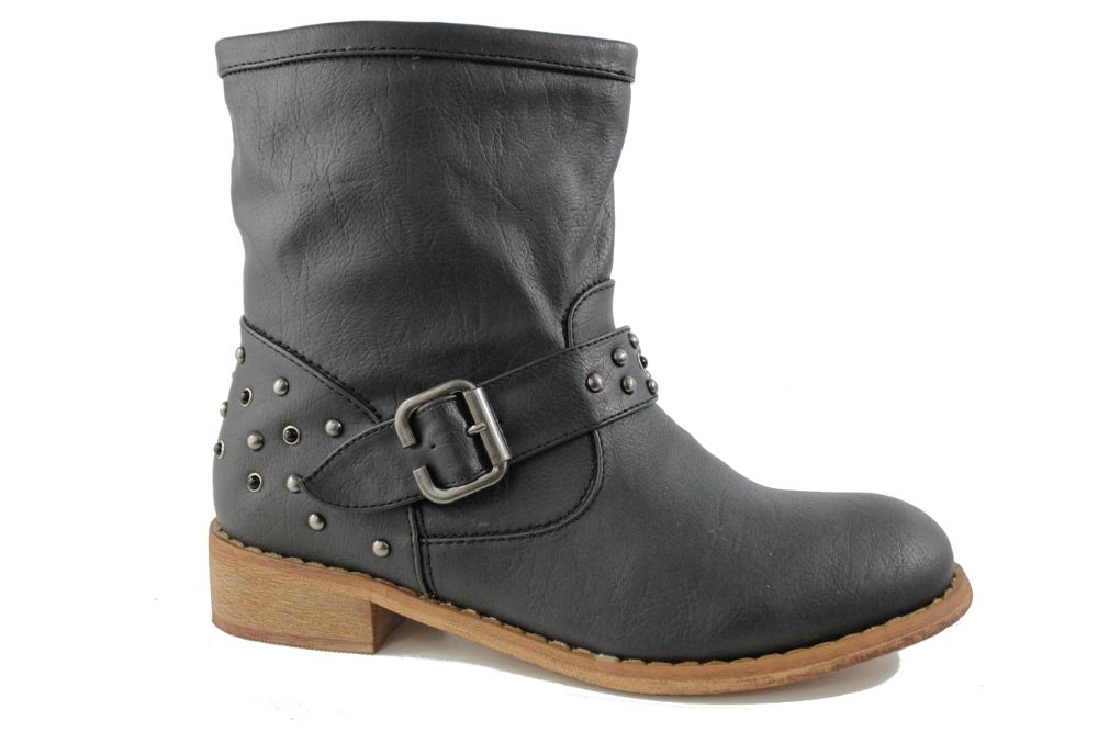 Stiefelette Stiefel Ankle Boots Nieten Winterstiefel Trendy 886