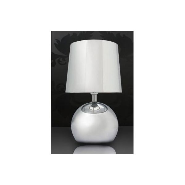 Design Tischlampe CAIRO silber Art Deco Tischleuchte