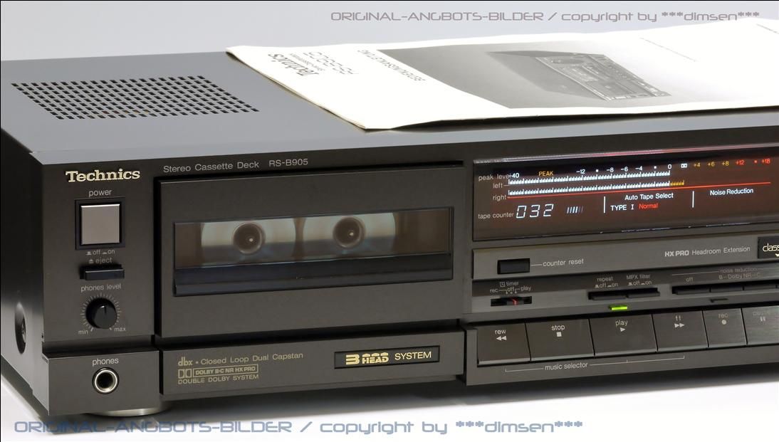 TECHNICS RS B905 dbx High End Cassette Deck inkl. BDA Revidiert + 1j