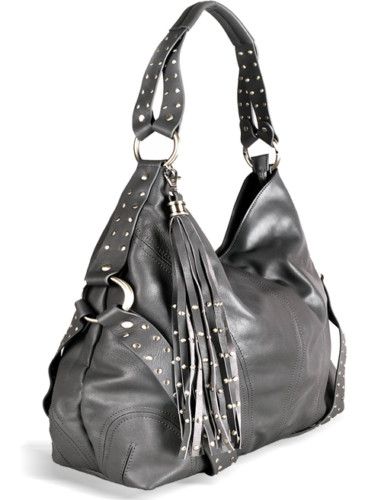 ORG. KAREN LY BEVERLY RIVET XL HANDTASCHE GRAU NP 899