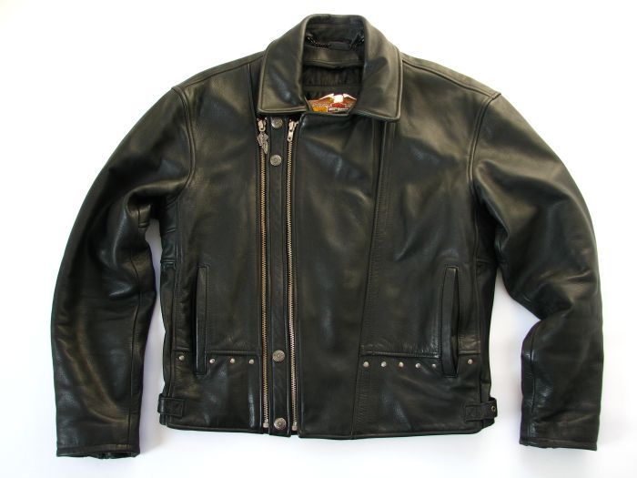 Org. Harley Davidson Oldschool Leder Jacke Größe Herren L