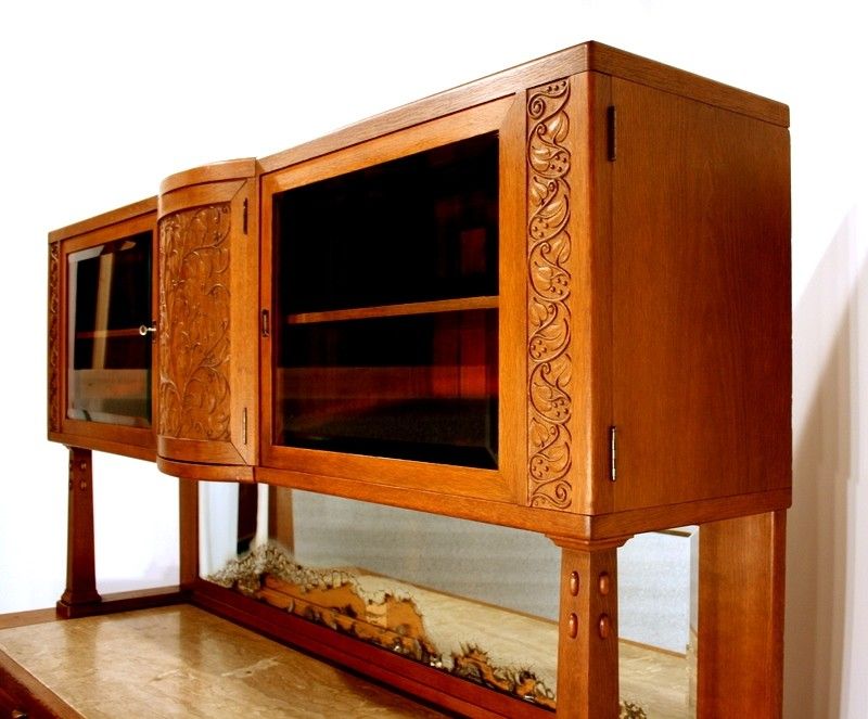 Koloman Moser huge credenza cabinet Buffet art nouveau Jugendstil