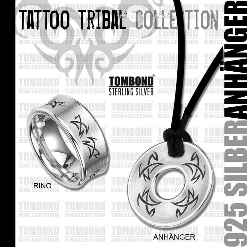 925 SILBER ANHÄNGER MÄNNER Tribal Tattoo Gravur gratis