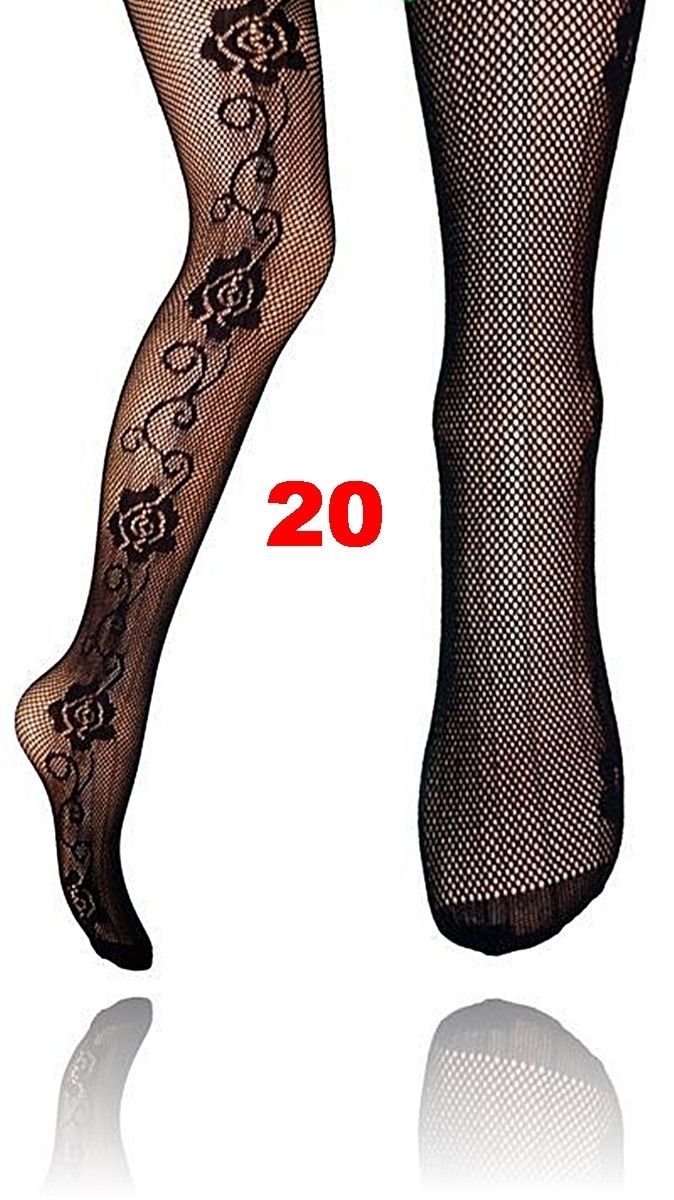 Ornamenten Netz Strumpfhose 17 MUSTER Gothic schwarz