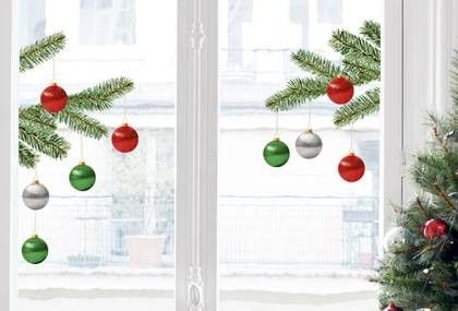 Xmas Fenstersticker Weihnachtsbaum Zweig Advent