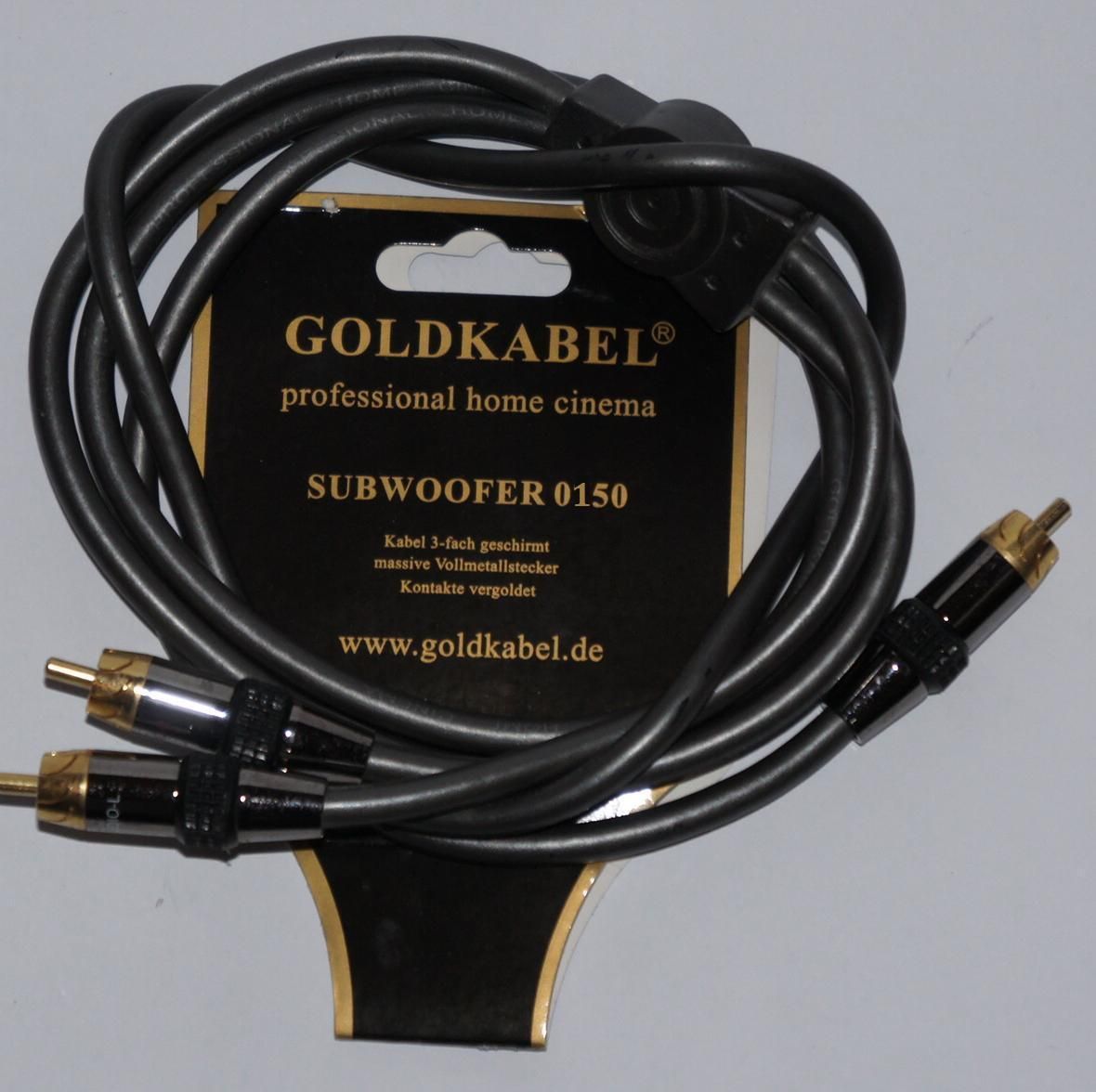 GOLKABEL Y Subwoofer Kabel 1 5m Kontakte vergoldet 3 f geschirmt