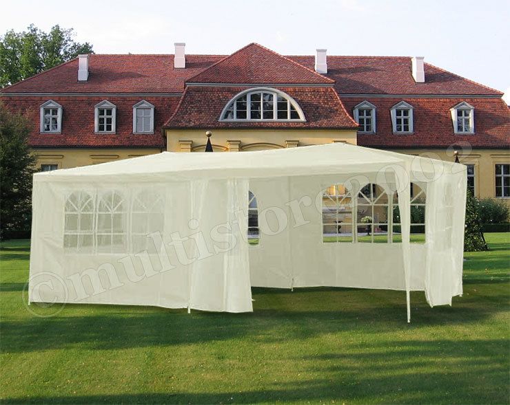 XXL PAVILLON PARTYZELT + SEITENWÄNDE 6X3X2,5M NEU