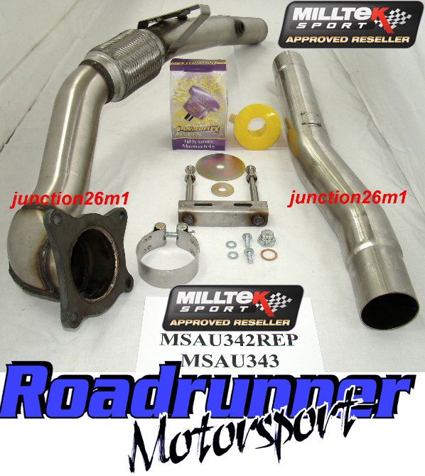 GOLF MK6 R EXHAUST MILLTEK 2.0 TSI 270PS DOWNPIPE & DE CAT MSAU342REP