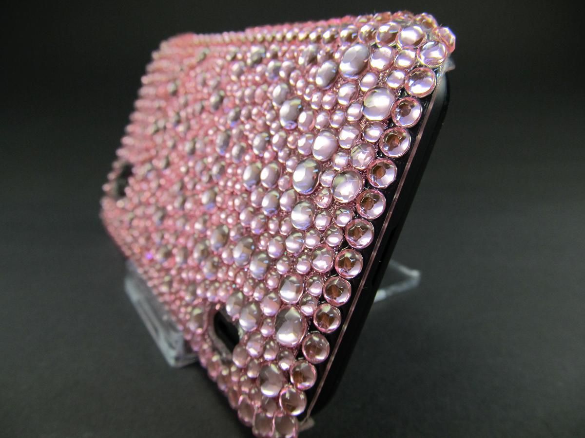 LG Optimus P970 Handyhülle Schutz Hülle Cover Case Strass Bling Rosa