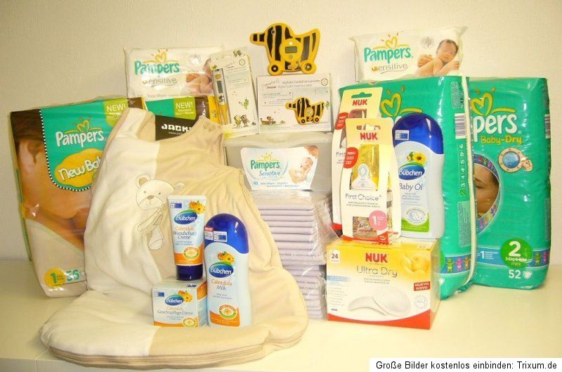 BABY STARTER PAKET 06 Geschenke Set/Erstlingsausstattung/Pampers