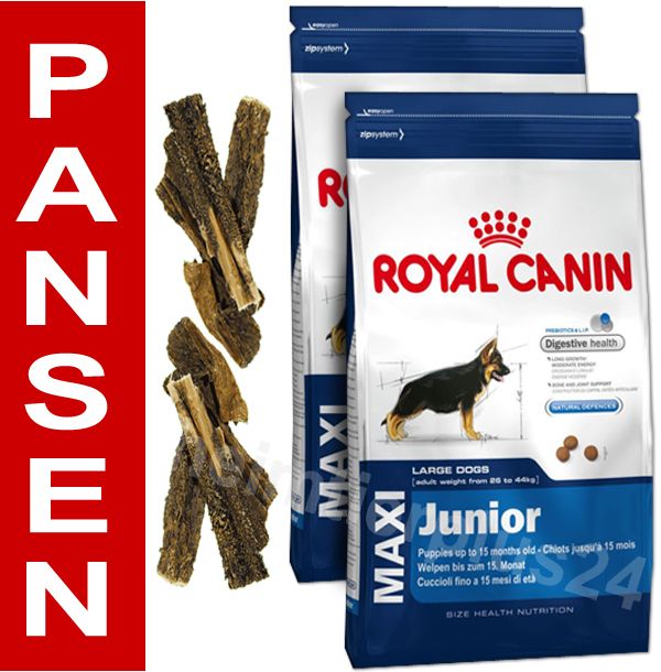 2x15= 30 kg Royal Canin Maxi Junior / Welpen Hundefutter + 200g