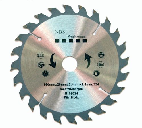 HM Kreissägeblatt 160 x 20 x 24 Zähne NBS 16024