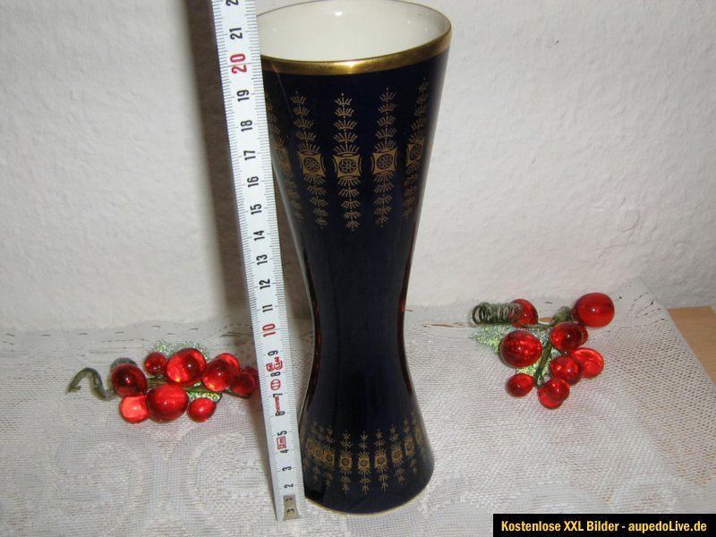 Vase Echt Cobalt Kobalt Lindner Kueps Bavaria Porzellan Vase