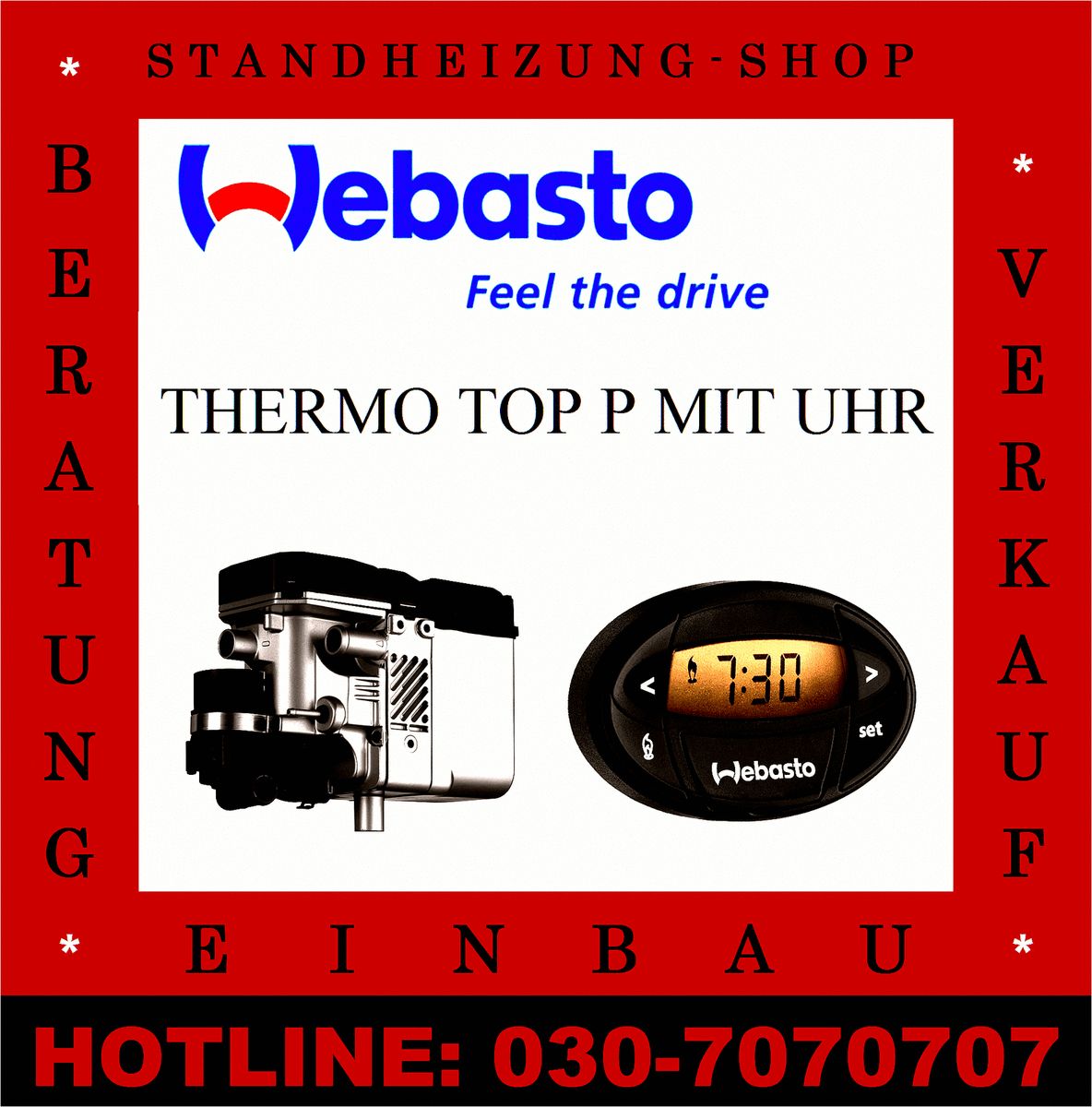 Standheizung Thermo Top P mit Vorwahluhr Webasto